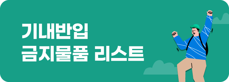 기내반입 금지물품 리스트